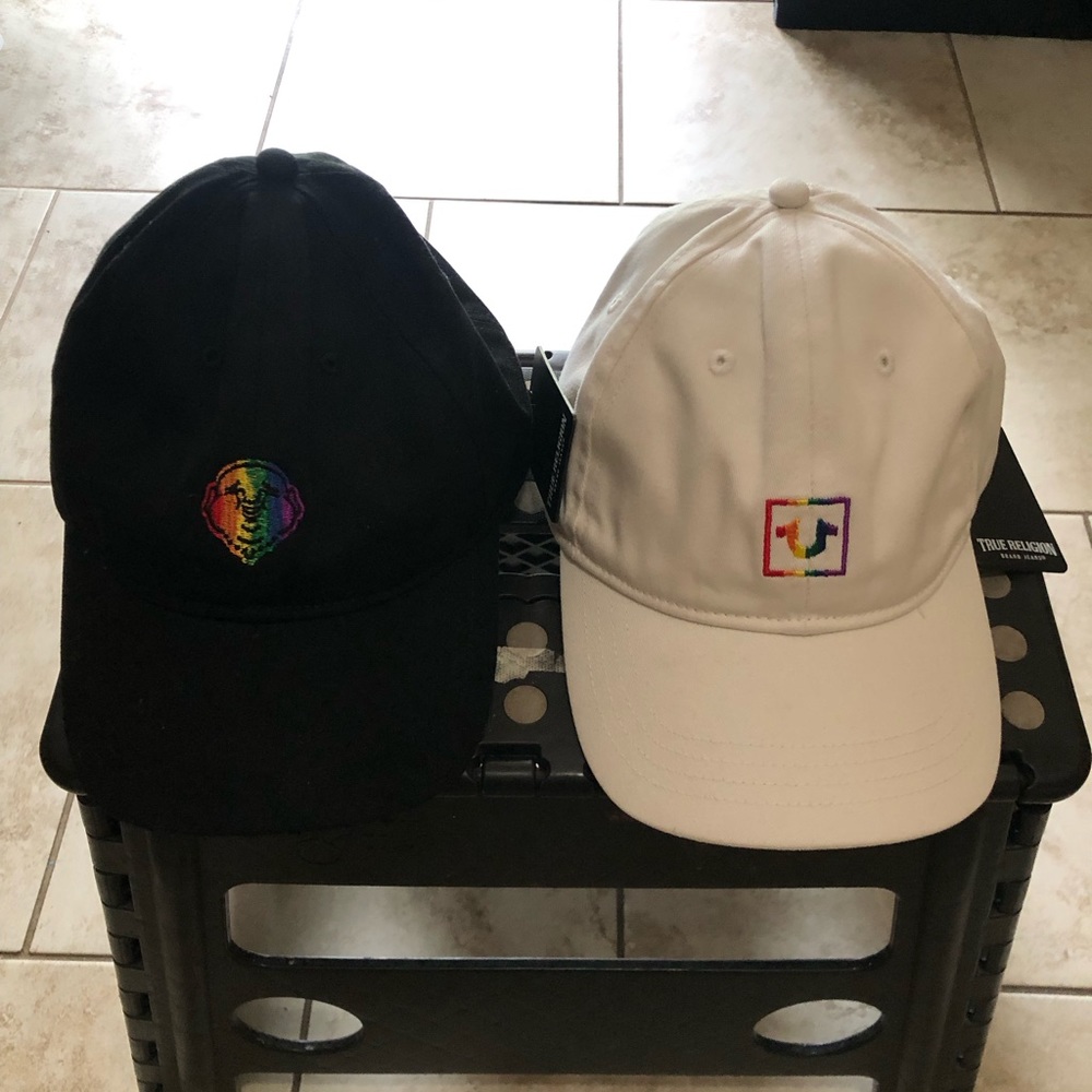 NEW TRUE RELIGION BASEBALL CAP RAINBOW BUDDHA ADJUSTABLE PRIDE **BLACK ONLY**